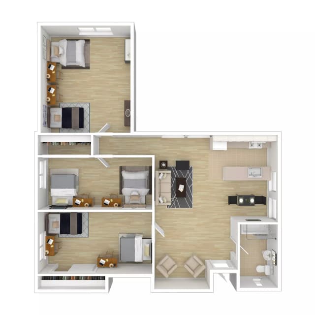 Room in 3 Bedroom 2 Bathroom | 828 EdM K (DBL/DBL/DBL) main photo