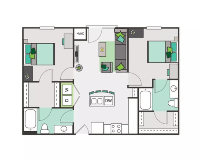 Room in 2 Bedroom 2 Bathroom | B1 main photo