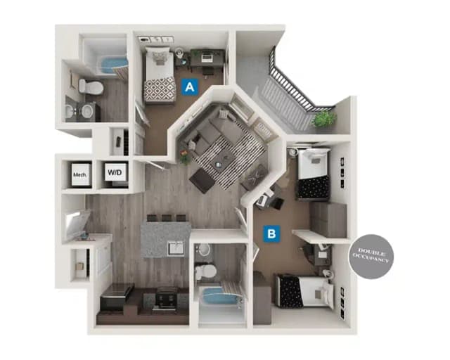 Bexley Room in 2 Bedroom 2 Bathroom main photo