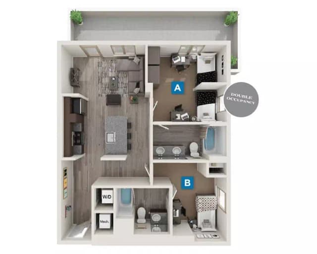 Brookhaven Room in 2 Bedroom 2 Bathroom main photo