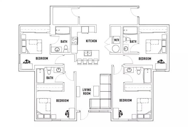 Room in 4 Bed - 4 Bath C main photo