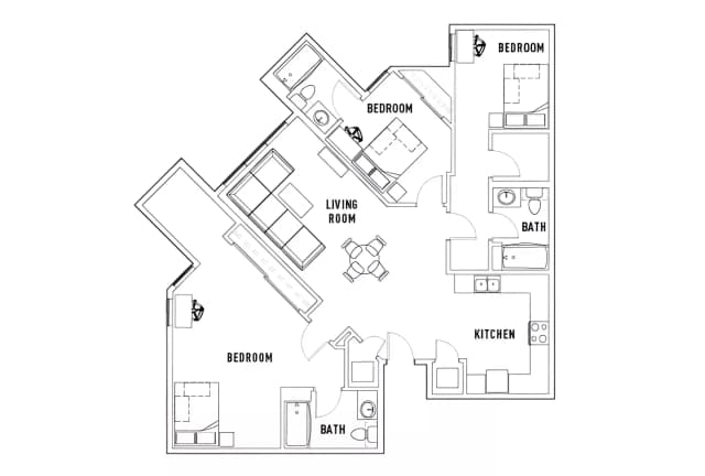 Room in 3 Bed - 3 Bath B main photo