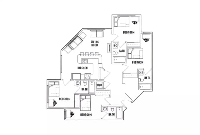 Room in 4 Bed - 4 Bath B main photo