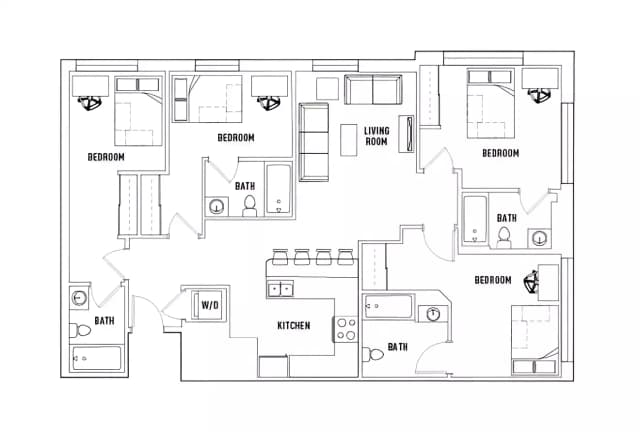 Room in 4 Bed - 4 Bath C main photo
