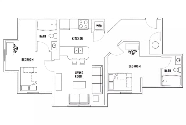 Room in 2 Bed - 2 Bath B main photo