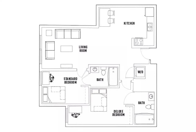 Room in 2 Bed - 2 Bath A main photo
