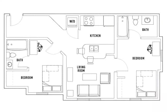 Room in 2 Bed - 2 Bath D main photo