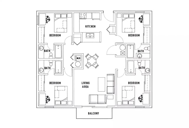 Room in 4 Bed - 4 Bath Norte main photo