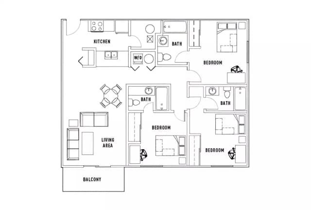 Room in 3 Bed - 3 Bath Oeste main photo