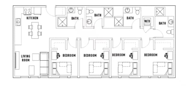 Room in 4 Bed - 4 Bath F main photo