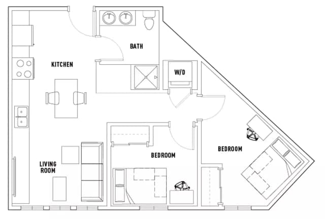 Room in 2 Bed - 1 Bath G main photo