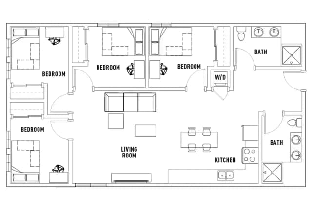Room in 4 Bed - 2 Bath C main photo