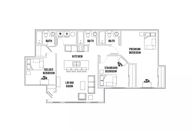 Room in 3 Bed - 3 Bath B main photo