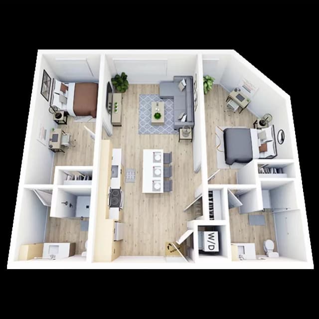 Room in 2 Bedroom 2 Bathroom | B12 main photo