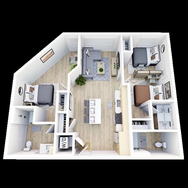 Room in 2 Bedroom 2 Bathroom | B17 main photo