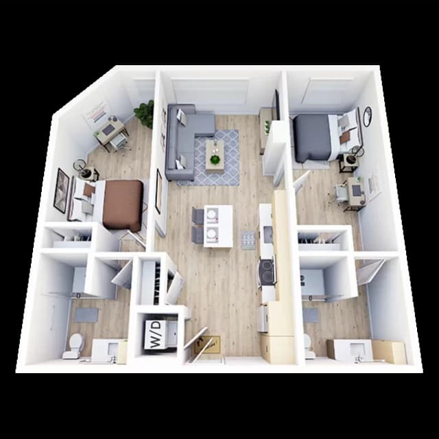 Room in 2 Bedroom 2 Bathroom | B15 main photo