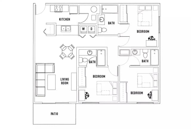Room in 3 Bed - 3 Bath main photo