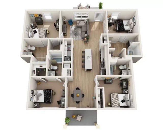 Pulaski Flat Room in 4 Bedroom 4 Bathroom main photo