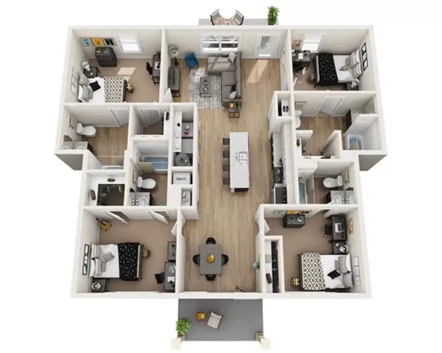 Pulaski Townhome Room in 4 Bedroom 4 Bathroom main photo