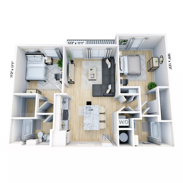 Room in 2 Bedroom 2 Bathroom | B1 main photo