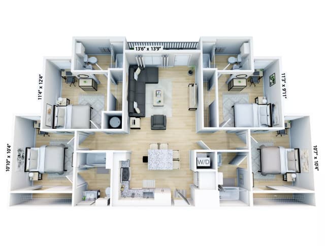 Room in 4 Bedroom 4 Bathroom | D1 main photo