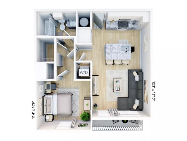 Room in 1 bedroom 1 bathroom | A1 main photo