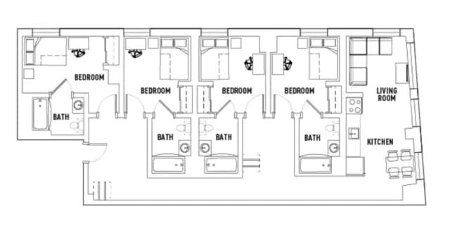 Room in 4 Bed - 4 Bath A main photo