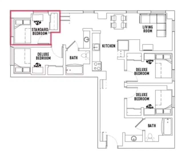 Room in 4 Bed - 2 Bath D main photo