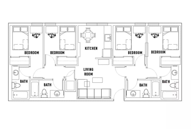 Room in 4 Bed - 4 Bath Suite Single main photo