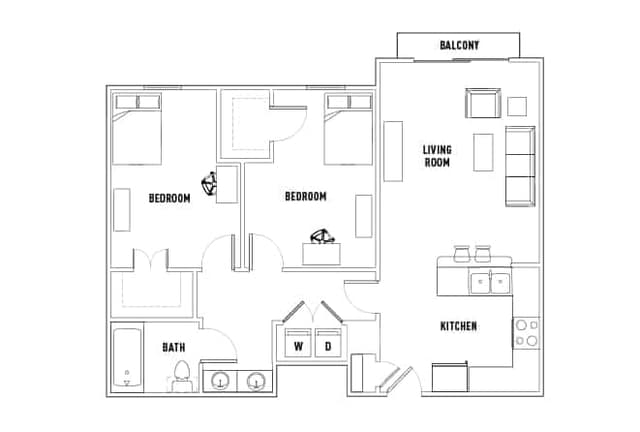 Room in 2 Bed - 1 Bath A main photo