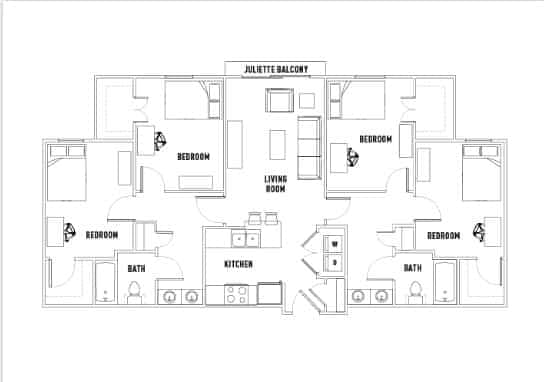 Room in 4 Bed - 2 Bath main photo