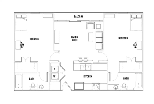 Room in 2 Bed - 2 Bath D main photo