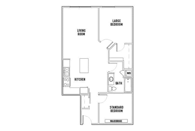 Room in 2 Bed - 1 Bath main photo