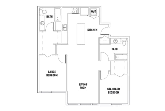 Room in 2 Bed - 2 Bath K main photo