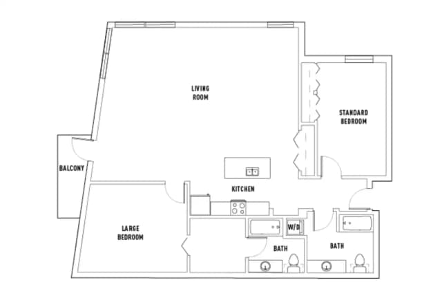 Room in 2 Bed - 2 Bath J main photo