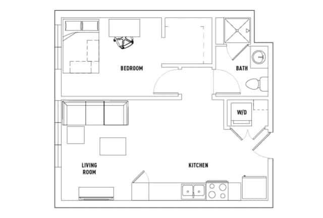 1 Bed - 1 Bath B main photo