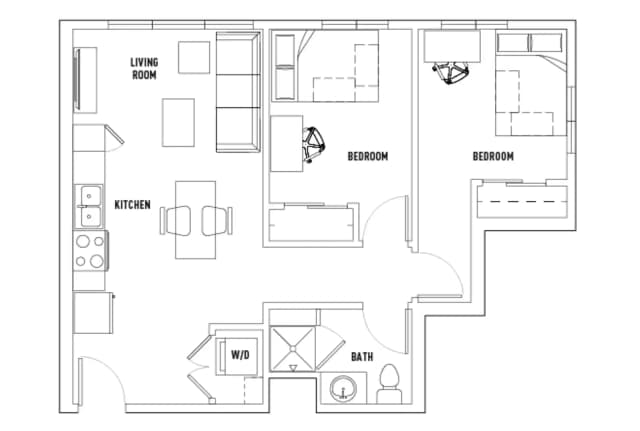 Room in 2 Bed - 1 Bath main photo