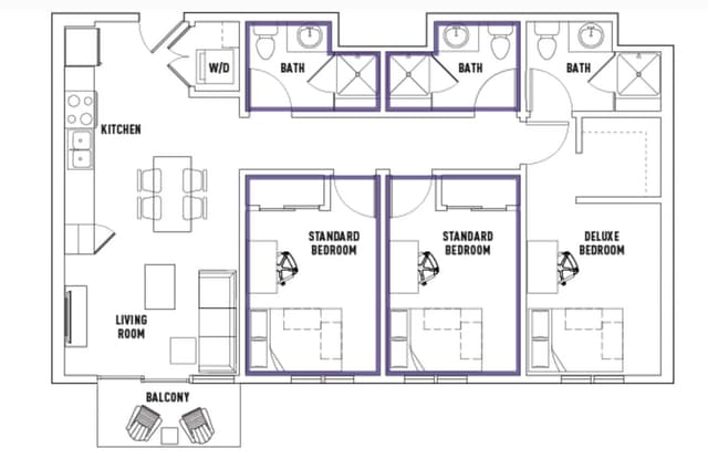 Room in 3 Bed - 3 Bath main photo