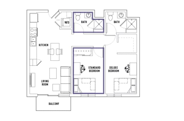 Room in 2 Bed - 2 Bath C main photo