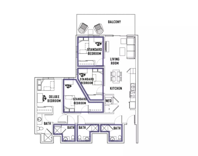 Room in 4 Bed - 4 Bath Premium main photo