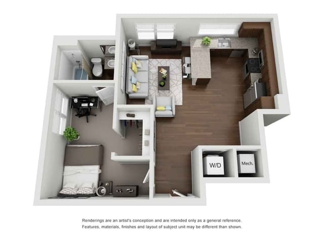 A2  (1 Bed 1 Bath) main photo