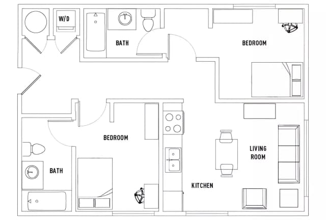 Room in 2 Bed - 2 Bath A main photo