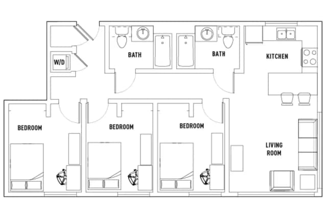 Room in 3 Bed - 2 Bath main photo