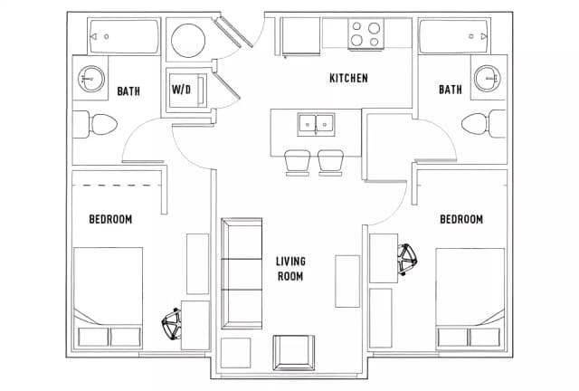 Room in 2 Bed - 2 Bath D main photo