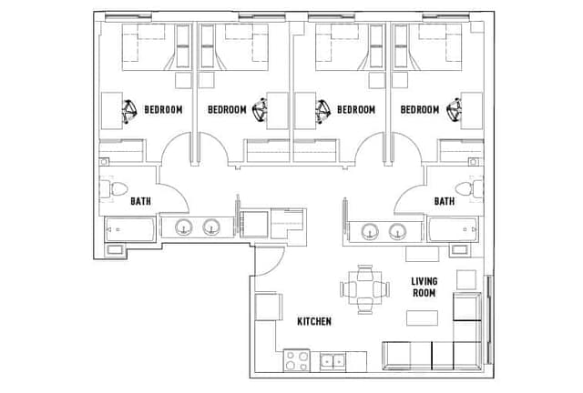 Room in 4 Bed - 2 Bath main photo