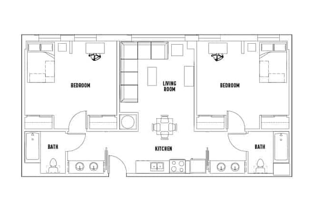Room in 2 Bed - 1 Bath main photo