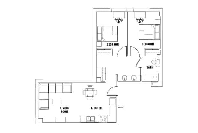 Room in 2 Bed - 2 Bath Shared main photo