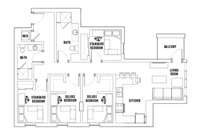 Room in 4 Bed - 2 Bath A main photo