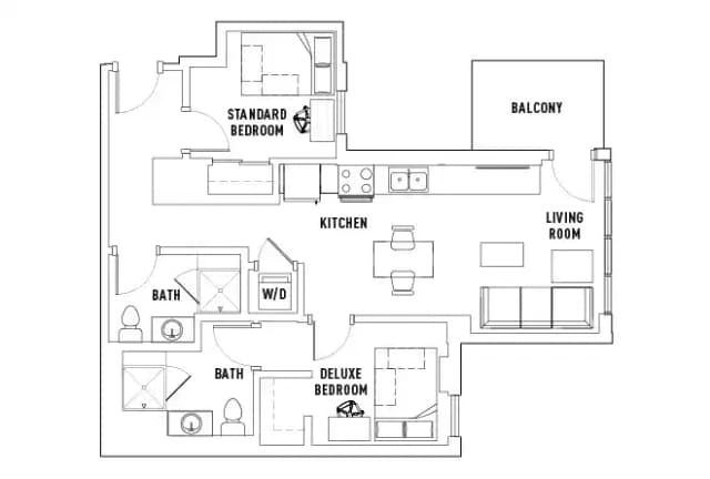 Room in 2 Bed - 2 Bath main photo