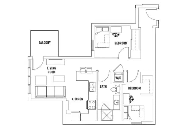 Room in 2 Bed - 1 Bath main photo